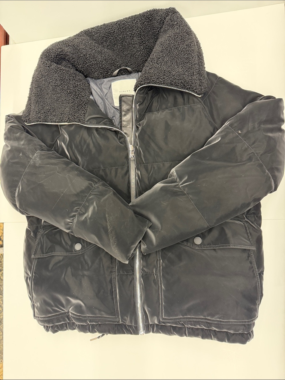 New! Varley Puffer Jacket with Sherpa Collar Size Small